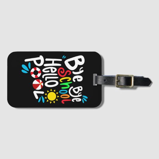 Dag Dag School Hallo Pool I Bagagelabel (Voorkant (horizontaal))