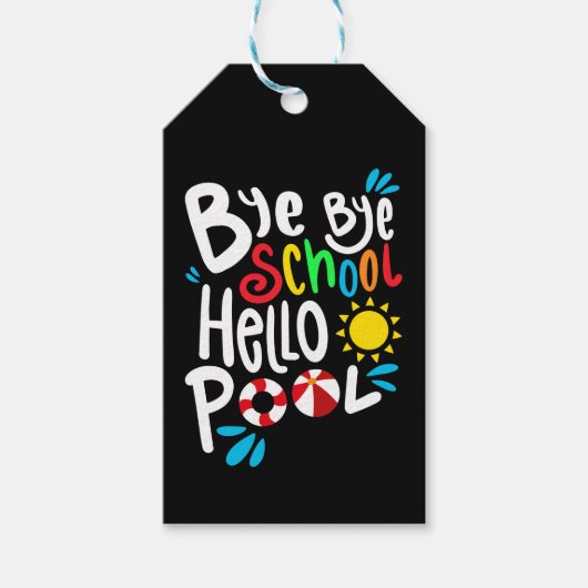 Dag Dag School Hallo Pool I Cadeaulabel (Voorkant)