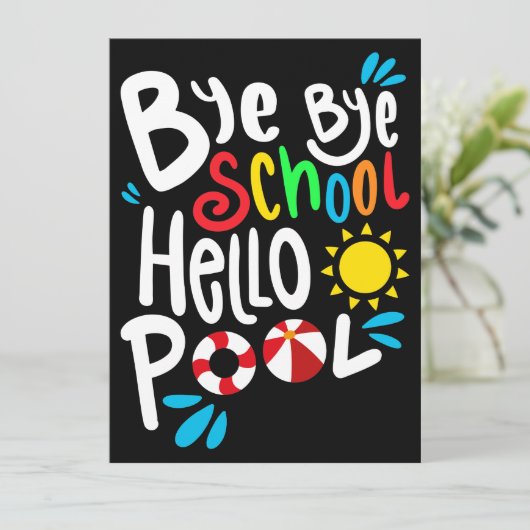 Dag Dag School Hallo Pool I Kaart (Staand voorkant)