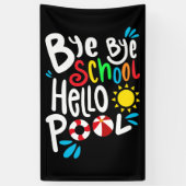 Dag Dag School Hallo Pool I Spandoek (Verticaal)