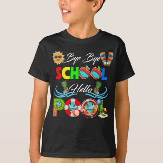 Dag Dag School Hallo Pool Shirt Teacher Squad (Voorkant)