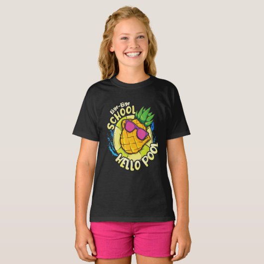 Dag Dag School Hallo Pool Summer T-shirt (Voorkant volledig)