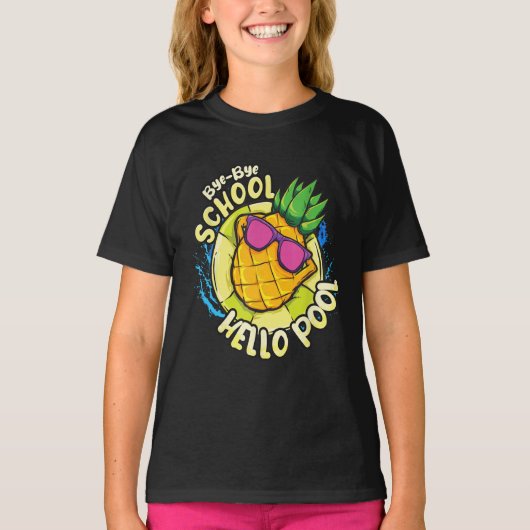 Dag Dag School Hallo Pool Summer T-shirt (Voorkant)