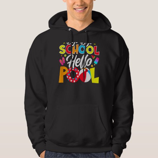Dag Dag School Hallo Pool Teacher Summer Hoodie (Voorkant)