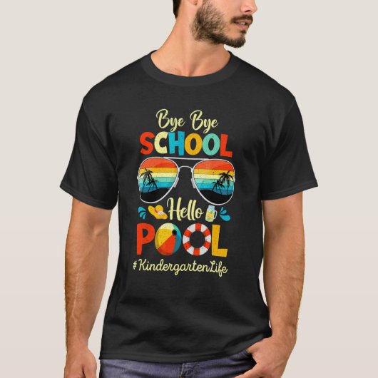 Dag, dag, school Hallo school Kindergarten T-shirt (Voorkant)