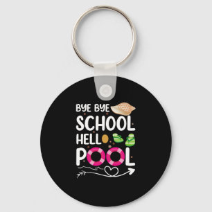 Dag, dag, school Hallo school vorige schooldag Sleutelhanger