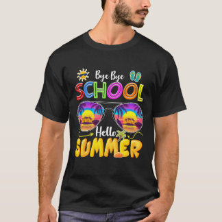 dag dag school hallo zomer t-shirt