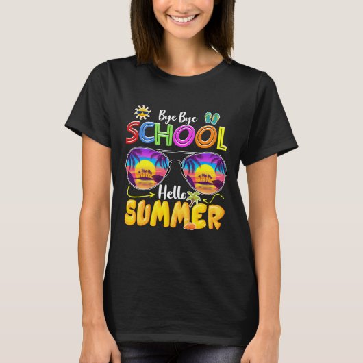 dag dag school hallo zomer t-shirt (Voorkant)