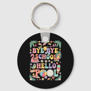 Dag Dag School Hallo Zwembad Zomer Vakantie Grappi Sleutelhanger