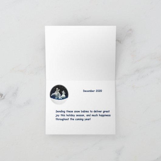 Dag Dag Snow Babies Kaart (Binnen)