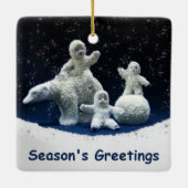 Dag Dag Snow Babies Keramisch Ornament (Achterkant)