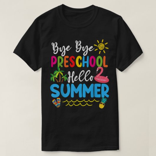 Dag Dag Voorschoolse Hallo Studenten Zomer T- T-shirt (Design voorkant)