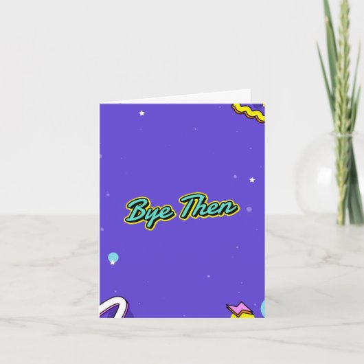 Dag dan. Rude, de kaart achterlaten. Bericht bewer (Voorkant)