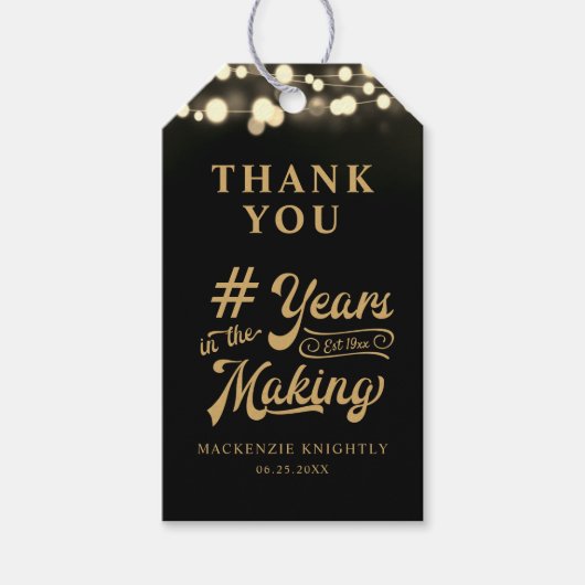 Dag Dank je jaren in de Making Lights Cadeaulabel (Voorkant)