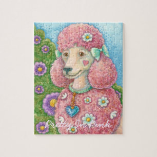 DAG de Franse Roze Poodle PUZZLE Legpuzzel