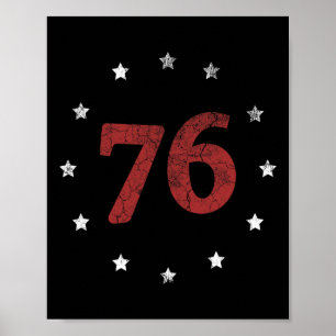Dag De Geest 76 Shirt Retro 4 juli Cadeau Poster