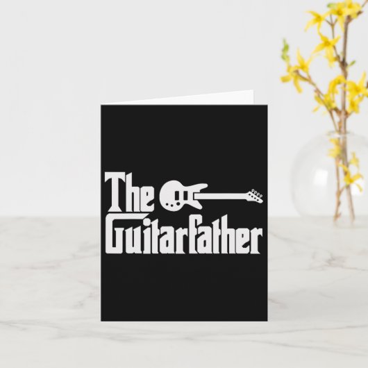 Dag De Gitarist-vader Muzikant Gitarist Papa Gesch Kaart (Gele Bloem)