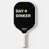 Dag Dinker Aangepaste tekstnaam Funny Pickleball Paddle (Achterkant)