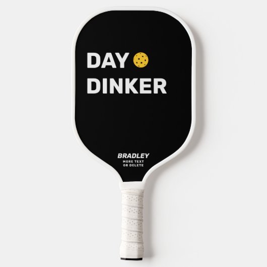 Dag Dinker Aangepaste tekstnaam Funny Pickleball Paddle (Achterkant)