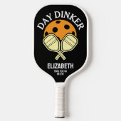Dag Dinker Funny Custom Pickleball Paddle Naam (Achterkant)