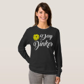 Dag Dinker Gezegde Paddleball Speler T-shirt (Voorkant volledig)