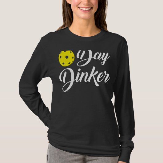 Dag Dinker Gezegde Paddleball Speler T-shirt (Voorkant)