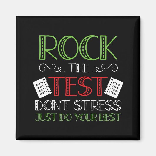 Dag Doe je beste staat testen leraar student jonge Magneet (Voorkant)