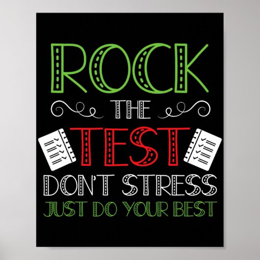 Dag Doe je beste staat testen leraar student jonge Poster (Voorkant)