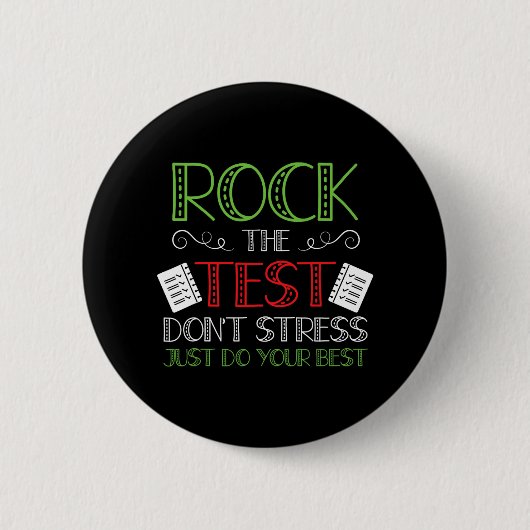 Dag Doe je beste staat testen leraar student jonge Ronde Button 5,7 Cm (Voorkant)