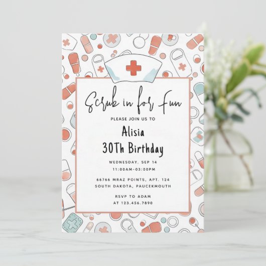 Dag Dokter Hart Geregistreerde Verpleegkundige RN  Kaart (Staand voorkant)