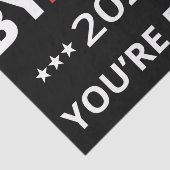 Dag Don 2020 Je bent bang! Funny Biden Harris Art Tissuepapier (Detail)