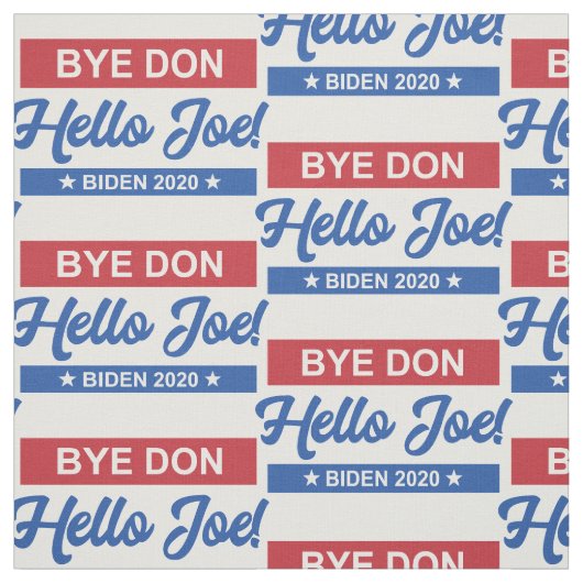 Dag Don Hallo Joe Biden 2020 Pattern Stof (Swatch)