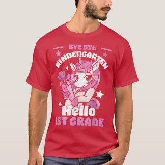 Dag door Kindergarten Hallo Eerste Grade Unicorn T-shirt