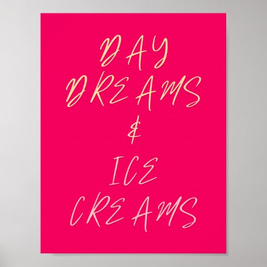 DAG DREAMS & ICE CREAMS Childhood Kinder Poster (Voorkant)