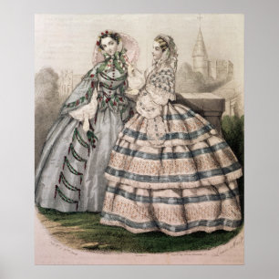 Dag Dress voor 1858, gegraveerd door Barreau Poster