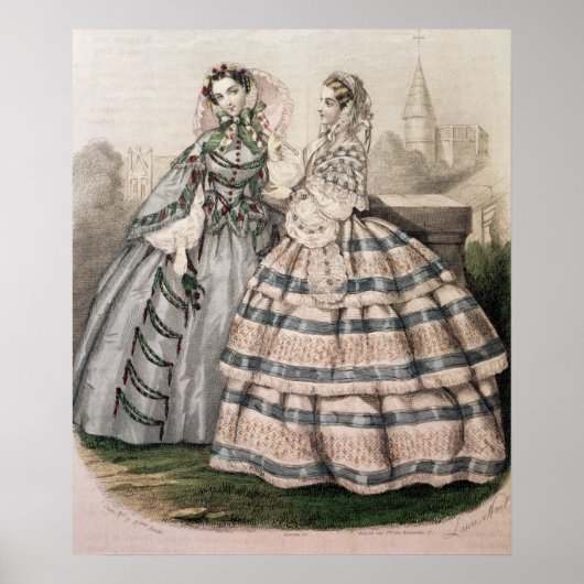 Dag Dress voor 1858, gegraveerd door Barreau Poster (Voorkant)