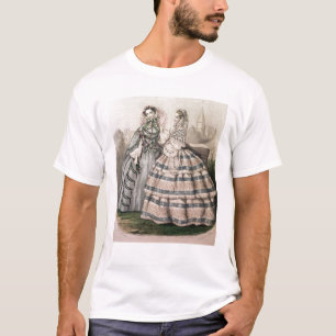 Dag Dress voor 1858, gegraveerd door Barreau T-shirt