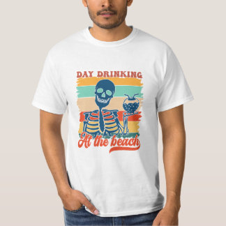 'Dag drink aan het strand", Zomerontwerp T-shirt