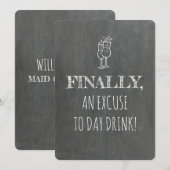 Dag Drink Grappig Bruidsmeisje Kaart (Voorkant / Achterkant)