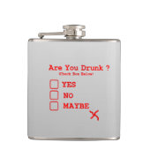 Dag Drink Humor Funny Drink Test Booze Whiskey Heupfles (Voorkant)