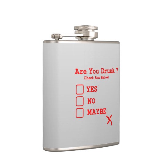 Dag Drink Humor Funny Drink Test Booze Whiskey Heupfles (Rechts)