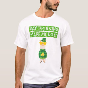 Dag Drink Ik doe het grappig Drink Ierse Ll T-shirt