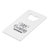 Dag Drink in 2020 Creditkaart Flessenopener (Achterkant Gekanteld)