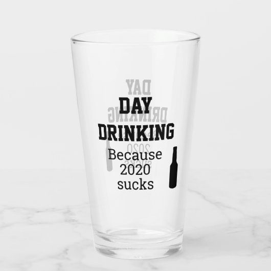 Dag Drink omdat 2020 eenden Glas (Achterkant)