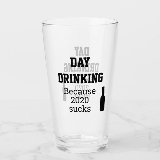 Dag Drink omdat 2020 eenden Glas (Voorkant)