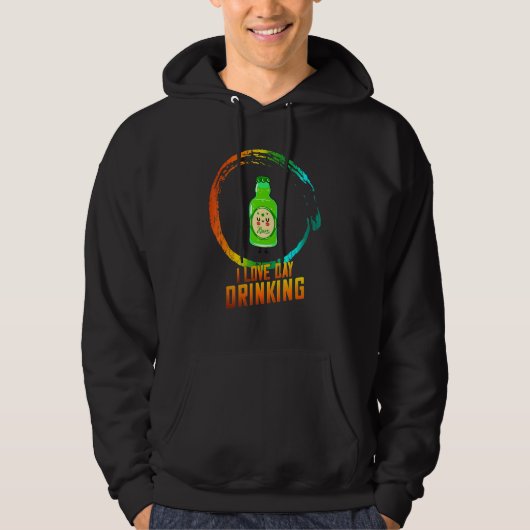 Dag Drink St Patrick's Day Funny Sayings Graphi Hoodie (Voorkant)