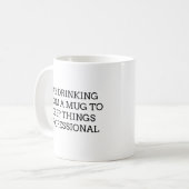 Dag drink van een mok om dingen professioneel te h (Voorkant links)