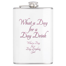 Dag Drink - Voor haar! door Jeff Willis Art Flask Heupfles