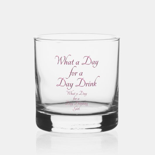 DAG DRINK - VOOR HAAR! door Jeff Willis Art Whisky Glas (Voorkant)