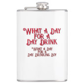 Dag Drink - Voor hem! door Jeff Willis Art Heupfles (Voorkant)